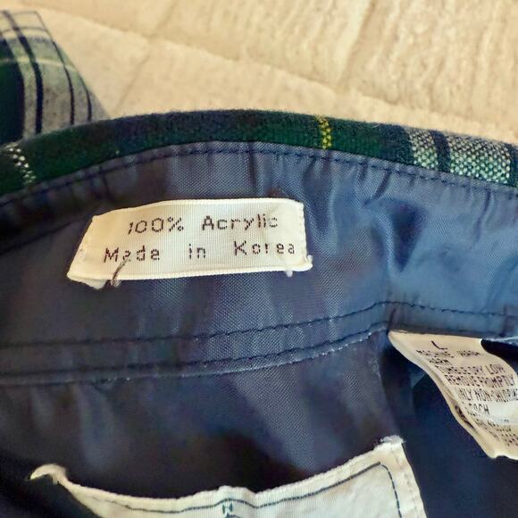 Northwest Territory Mens Large Green and Blue Plaid Flannel Outdoors Gorpcore - Picture 8 of 8